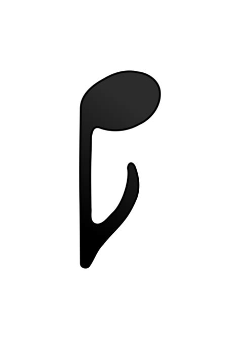 Onlinelabels Clip Art Eighth Note Stem Facing Down