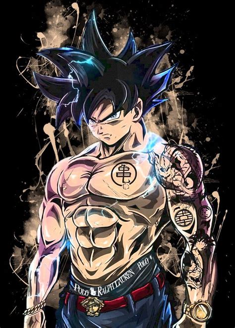 Goku Poster By The Exlucive Displate Dragon Ball Painting Anime Dragon Ball Goku Dragon