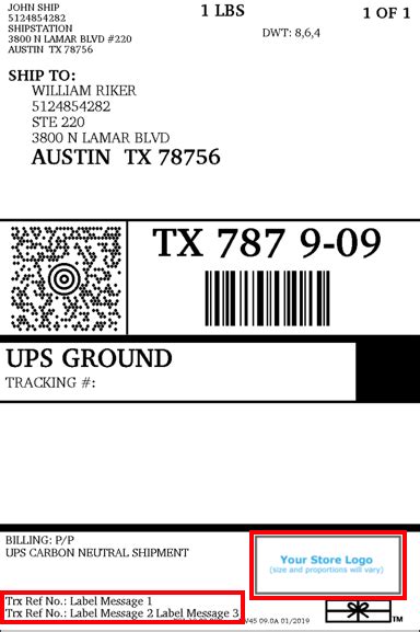 It used below or to the left of the it is a blank form that works as a comprehensive service tracking label and address label used with. UPS - ShipStation