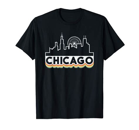 Chicago Shirt Chicago Illinois Skyline Souvenir T T Shirt Minaze