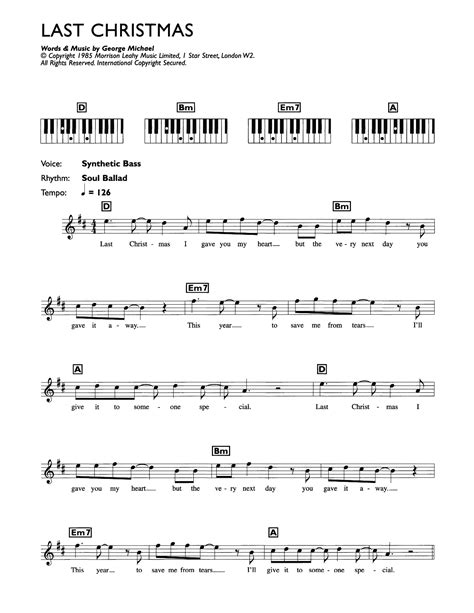 Dieser pinnwand folgen 6817 nutzer auf pinterest. Last Christmas Sheet Music | Wham! | Piano Chords/Lyrics