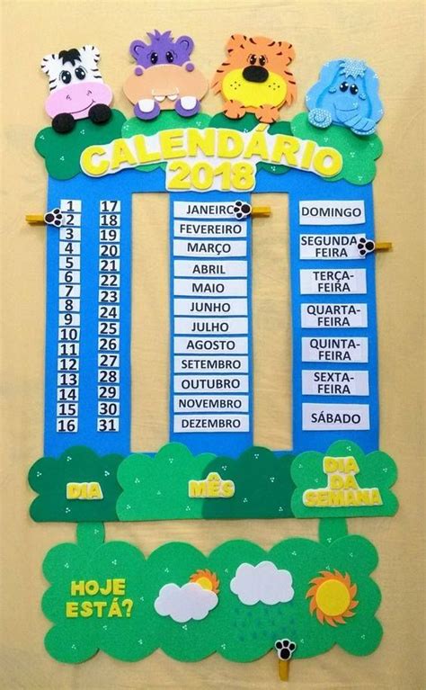 Calendarios Escolares Creativos Manipulativos En Foami Goma Eva