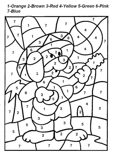 Free coloring pages of colour by numbers space