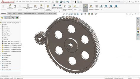 Solidworks Tutorial Spur Gear Assembly And Animation Youtube