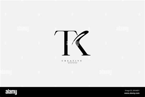 Letras Del Alfabeto Iniciales Monogram Logo Tk Kt T K Imagen Vector De
