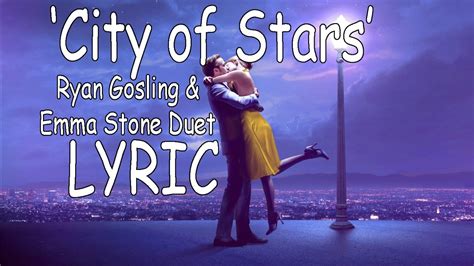 City Of Stars La La Land Lyrics Hd Unofficial Youtube