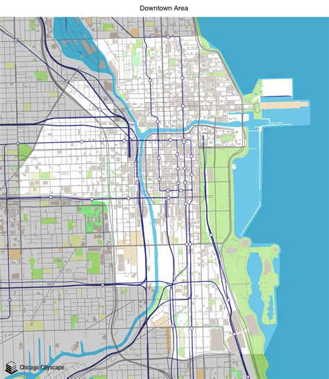Map Of Chicago Downtown Area Printable Map