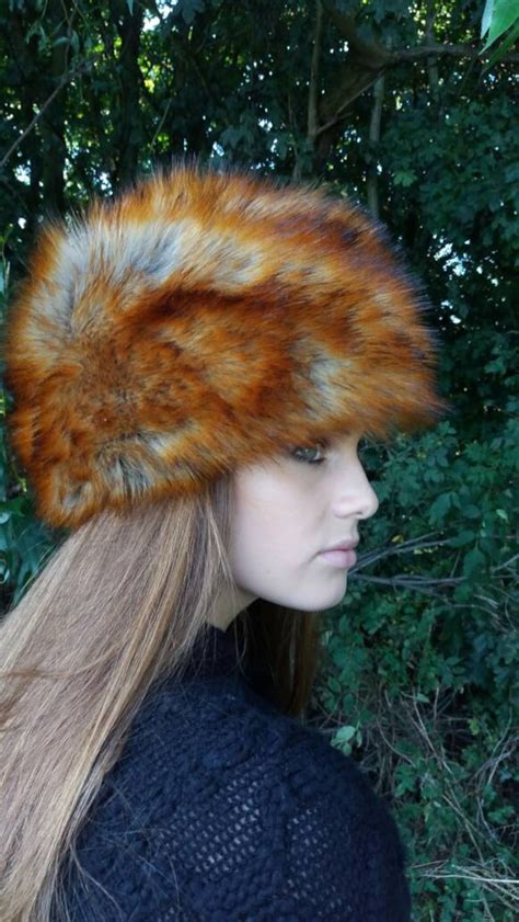 Luxury Faux Fox Fur Hat With Cosy Polar Fleece Lining Fake Fur Etsy Uk