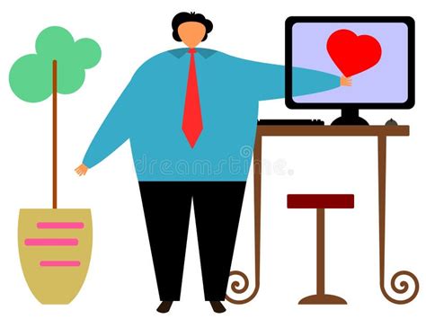Love Laptop Stock Illustration Illustration Of Businessman 236247080