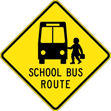 School Bus Route Picto Road Signs Uss