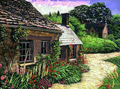 Friendly Cottage Painting By David Lloyd Glover Fine Art America