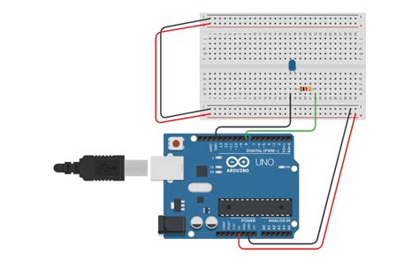 Circuit Design Led Blinking Using Arduino Tinkercad