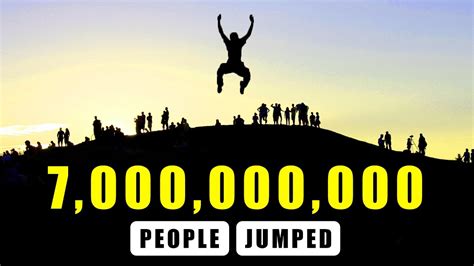 What If 7000000000 People Jumped At Once Youtube