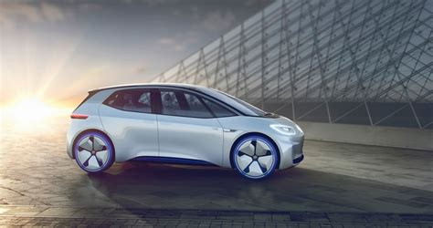 Volkswagen Debut Id Concept Electric Car With 600 Km Range Electric