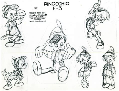Walt Disneys Pinocchio Motion Pictures Disney Sketches Disney
