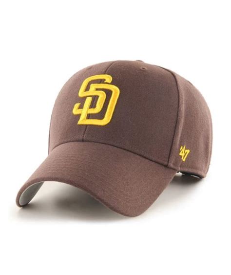 San Diego Padres 47 Brand Brown Mvp Adjustable Hat Detroit Game Gear
