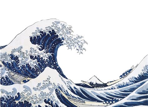 The Great Wave Of Kanagawa By Katsushika Hokusai Mine Transparent Edit