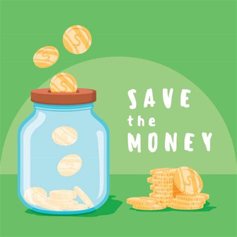 Saving Money Jar Illustrations Royalty Free Vector Graphics And Clip Art