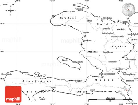 Blank Simple Map Of Haiti