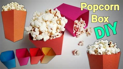 How To Make Popcorn Box Quickcrafter Popcorn Box Diy Diy Box Diy