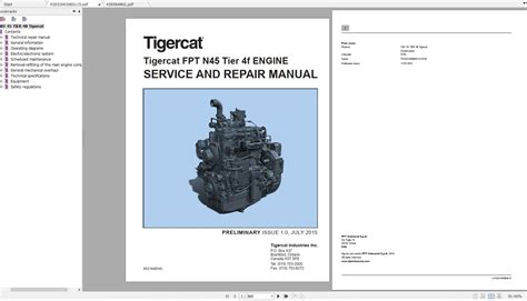 Tigercat FPT N45 Tier 4f ENGINE Operator Service Repair Manual Auto