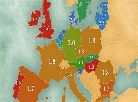 A Map Of The Average Number Of Languages Spoken By Eu Countries