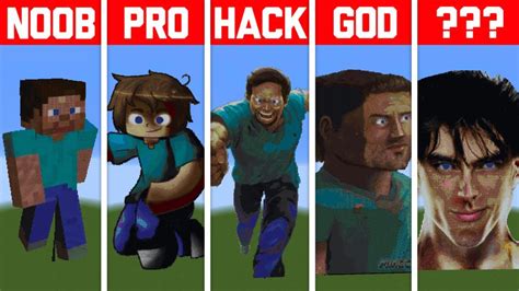 Noob Vs Pro Vs Hacker Minecraft Pixel Art Steve Youtube