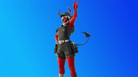Just 10 Minutes Of The New Fortnite Demon Girl Skin Doing Emotes Youtube