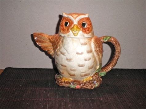 Mary Ann Baker Owl Tea Pot By Otagiri Etsy Tea Pots Owl Teapot Owl