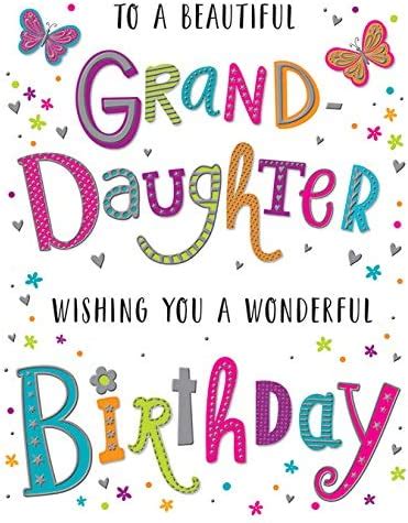 Modern Birthday Card Granddaughter X Inches Regal Publishing C Amazon Co Uk