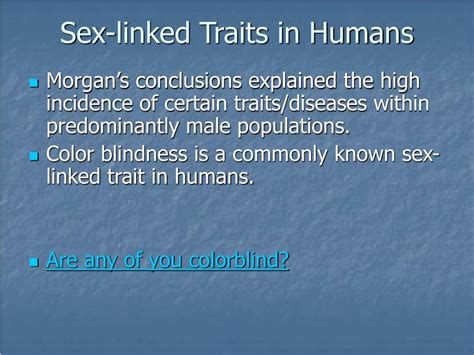 Ppt Sex Linked Traits Powerpoint Presentation Free Download Id3641135