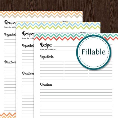 Free Fillable Printable Recipe Cards Free Printable Card