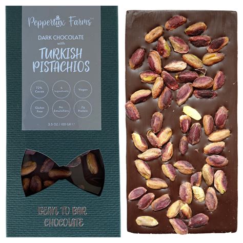 Peppertux Farms Dark Chocolate With Turkish Pistachios Cocoa In