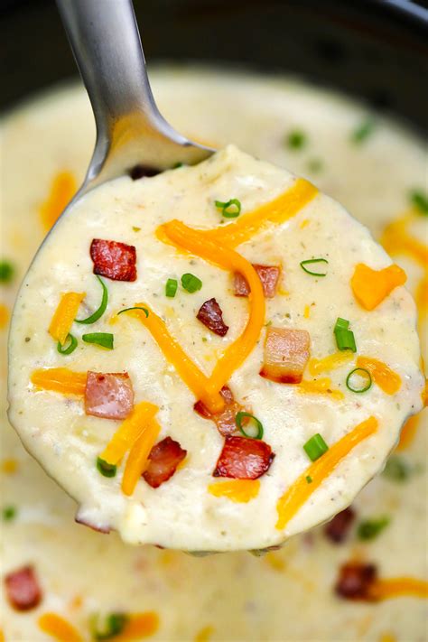 Slow Cooker Bacon Ranch Potato Soup Video Sweet And Savory Meals