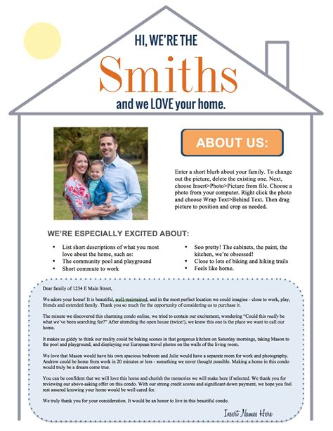 Sample Letter For Buying A House