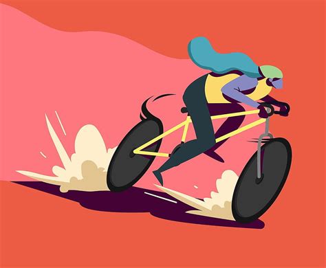 woman riding bicycle ai svg vector uidownload