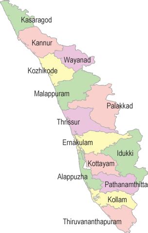 List Of Districts In Kerala