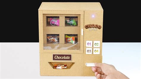 How To Make Mini Candy Vending Machine From Cardboard Diy Vending