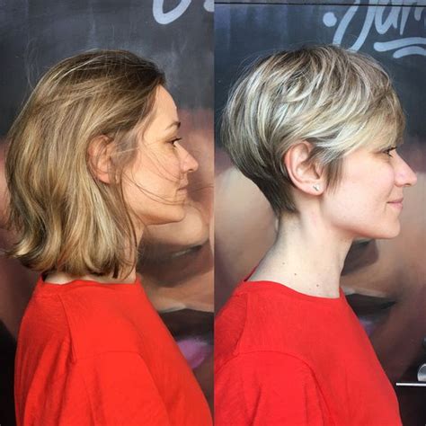 10 Cute Short Haircuts Make Overs Long Hair To Short Hair Before And After