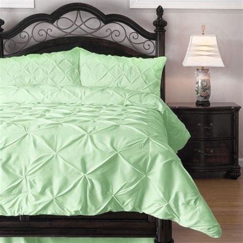 solid mint green pintuck pleat 3 pc comforter set full queen cal king bedding ebay