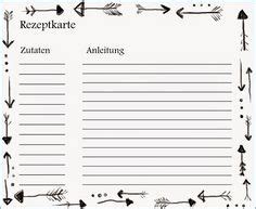 Vielleicht hat ja schon jemand von euch eine schöne vorlage für word? Freebie Friday Rezeptkarte | Hochzeit Kochbuch | Rezeptkarten, Kochbuch selbst gestalten ...