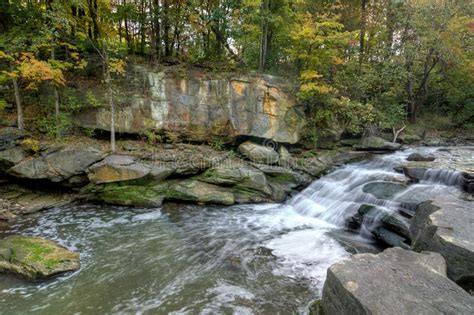 Beautiful Berea Falls In Autumn Stock Photo Image Of Fall Township