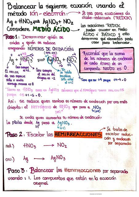 Ejercicio Resuelto Balanceo De Una Reacción Redox Udocz