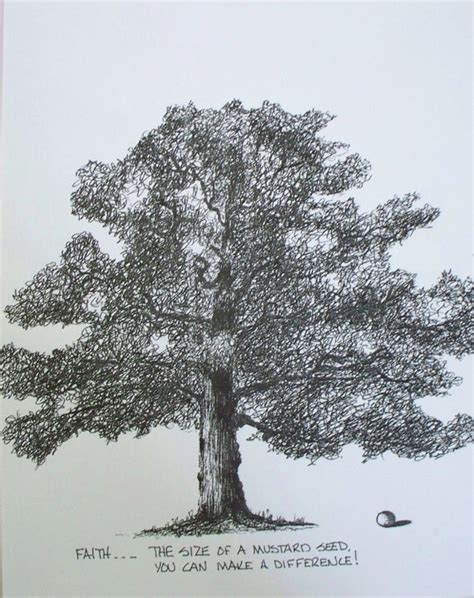 Items Similar To Mustard Seed Tree Print From Original Drawing