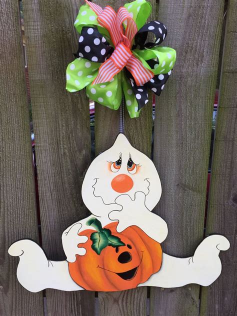 Halloween Door Hanger Ghost Door Hanger Pumpkin Door Hanger Etsy In