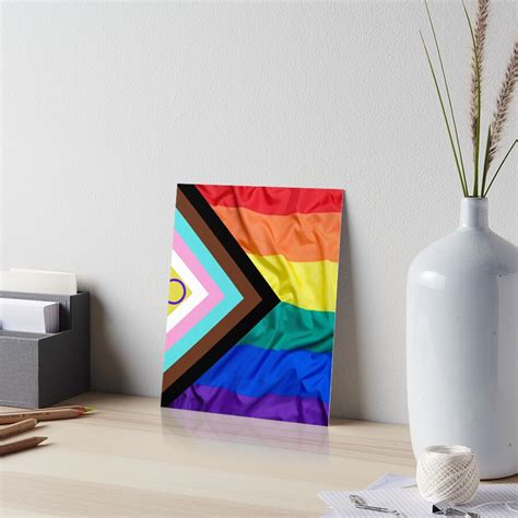 Progress Pride Flag Lgbt Intersex New Pride Flag Rainbow Equality Art