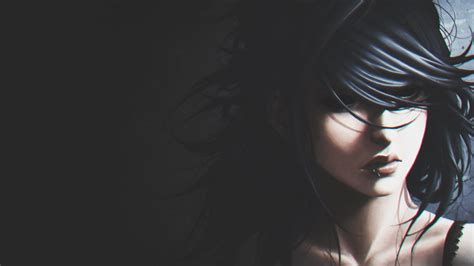 Face Anime Girls Digital Art Gothic Wallpapers Hd