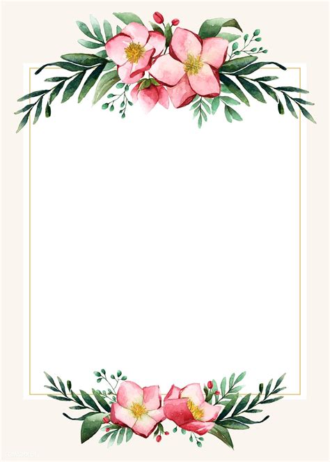 Download Premium Vector Of Flowers Invitation Card Template Vector In Flower