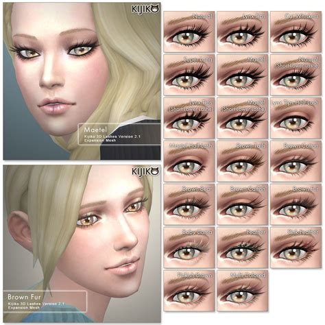 3d Lashes For The Sims4 Long Styles シムズ4 3dまつ毛 ロングスタイルを追加しました。 Sims 4