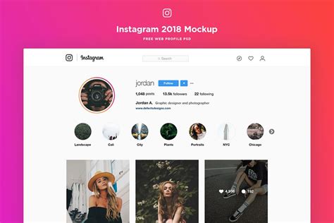 Free Instagram Web Profile Template Instagram Profile Template Free